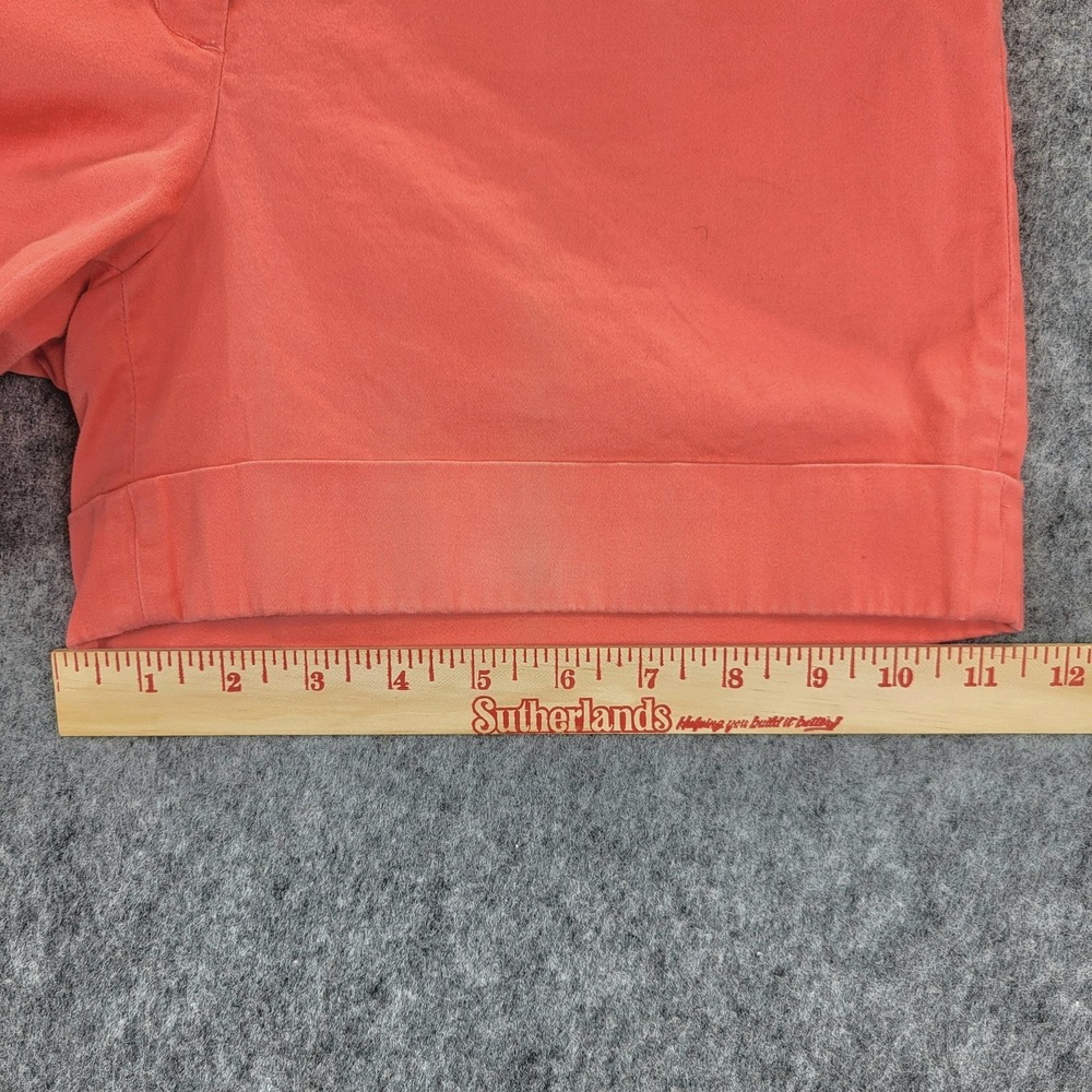 Express Editor Shorts Womens 4 Coral Cuffed Chino Mid Rise Stretch Vacation - Picture 14 of 15